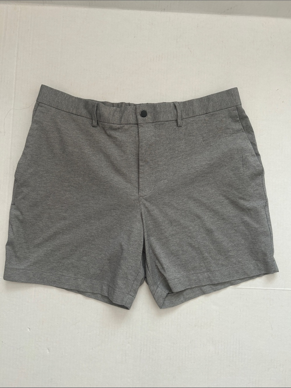 Banana Republic Gray Flat-Front Luxe City Shorts